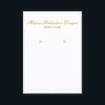 Visite Élégante carte d'affichage d'oreille de script or<br><div class="desc">Carte d'affichage moderne et élégante à oreilles - Script Or</div>