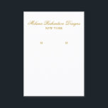 Visite Élégante carte d'affichage d'oreille de script or<br><div class="desc">Carte d'affichage moderne et élégante à oreilles - Script Or</div>