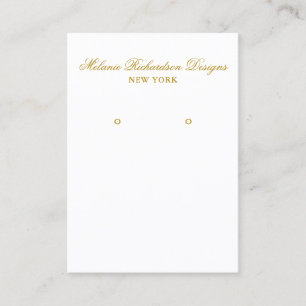 Visite Élégante carte d'affichage d'oreille de script or