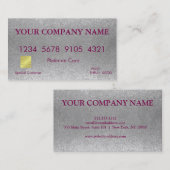 Visite Elégante carte de crédit Parties scintillant blanc (Devant / Derrière)