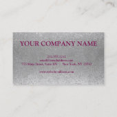 Visite Elégante carte de crédit Parties scintillant blanc (Dos)