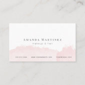 Visite Elégante carte de fidélité du salon d'aquarelle ro (Dos)