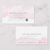 Visite Elégante carte de fidélité du salon d'aquarelle ro (Devant / Derrière)