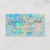 Visite Élégante carte de fidélité Gold Opal moderne (Devant)