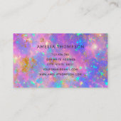 Visite Élégante carte de fidélité opale de pierre moderne (Dos)