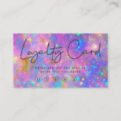 Visite Élégante carte de fidélité opale de pierre moderne (Devant)