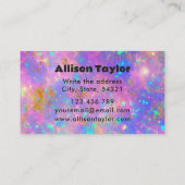 Visite Élégante carte de fidélité Retro Gold Fire Opal St (Dos)