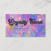 Visite Élégante carte de fidélité Retro Gold Fire Opal St (Devant)