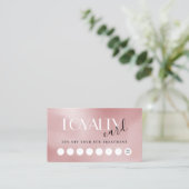 Visite élégante carte de fidélité rose rose (Debout devant)