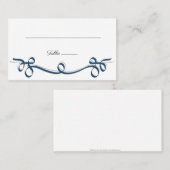 Visite Elégante carte de place mariage fleurie (Devant / Derrière)