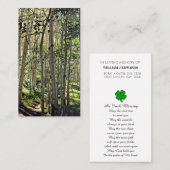 Visite Elégante carte de prière commémorative (Devant / Derrière)