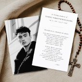 Visite Elégante carte de prière photo St. Francis