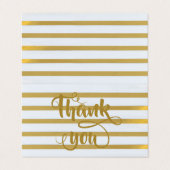 Visite Élégante Carte de remerciements de rayures de gloi (Extérieur déplié)