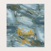 Visite Elégante Carte de remerciements tendance en marbre (Extérieur déplié)