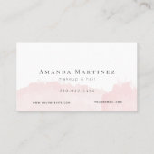 Visite Elégante carte de rendez-vous au salon d'aquarelle (Dos)