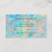 Visite Elégante carte de rendez-vous opale or moderne (Dos)