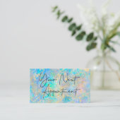 Visite Elégante carte de rendez-vous opale or moderne (Debout devant)