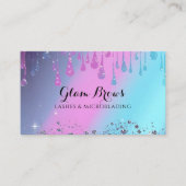 Visite Élégante carte de salon de beauté Lashes holograph (Devant)