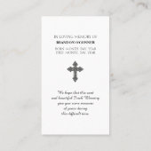 Visite Élégante carte de service commémorative de la fête (Dos)