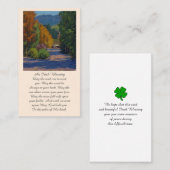 Visite Elégante carte de service funéraire (Devant / Derrière)