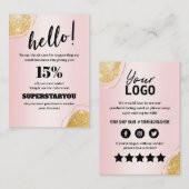 Visite Élégante carte d'insertion de Merci de Parties sci (Devant / Derrière)