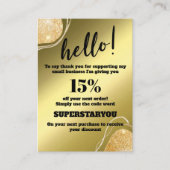 Visite Elégante carte d'insertion de Merci de Parties sci (Devant)