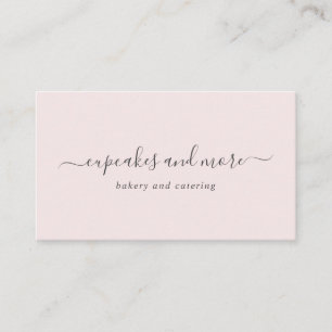 Visite Élégante écriture minimaliste rose Carte de vis