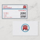 Visite Éléphant de républicain de modèle de carte de (Devant / Derrière)