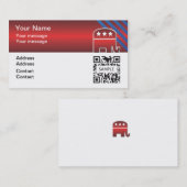 Visite Éléphant de républicain de modèle de carte de (Devant / Derrière)