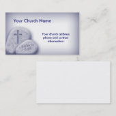 Visite Éloge chrétienne le bleu de seigneur carte de (Devant / Derrière)