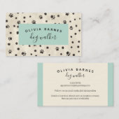 Visite Empreinte de patte brushstroke motif chien carte d (Devant / Derrière)