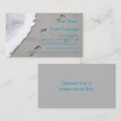 Visite Empreintes de pas dans le sable - modèle de carte (Devant / Derrière)