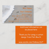 Visite Empreintes de pas dans le sable - modèle de carte (Devant / Derrière)