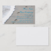 Visite Empreintes de pas dans le sable - modèle de carte (Devant / Derrière)