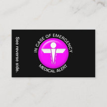 EN COQUE DE LA carte d'alerte Médicale d'URGENCE