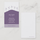 Visite Énergie éolienne, modèle pourpre de carte de (Devant / Derrière)