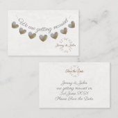 Visite Enregistrer la date carte de battement coeur perle (Devant / Derrière)