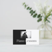 Visite Enseignant de musique piano noir et blanc Carte de (Debout devant)