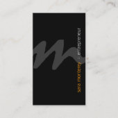 Visite Entrepreneur Gras Script Monogramme Carte de visit (Devant)