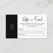 Visite Entreprise Référer Une Carte De Fidélité À Un Ami (Devant)