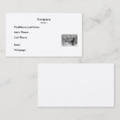 Visite Équipe de carte de visite/chien sur la traînée (Devant / Derrière)