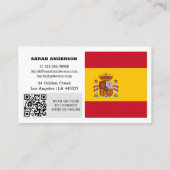 Visite Espagne moderne, Carte de visite, drapeau espagnol (Dos)