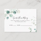 Visite Été Vert Eucalyptus Devinez Combien De Carte De Je (Devant)