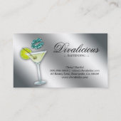 Visite Étincelle turquoise Martini de diva de carte de (Dos)