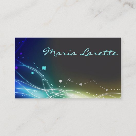 Visite ÉTOILES DE GLOWING Planificateur de fête Carte de (Devant)