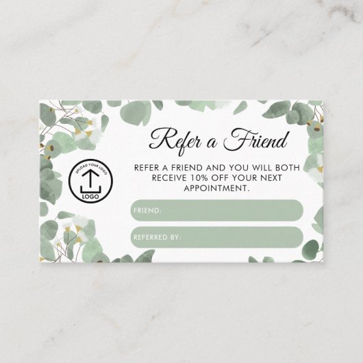 Visite Eucalyptus Business Référer Une Carte De Référence (Devant)