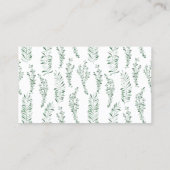 Visite Eucalyptus Green Site Mariage Carte de code QR (Dos)