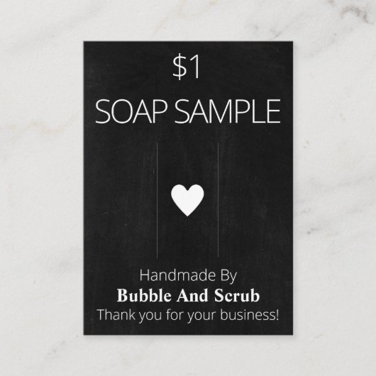 Visite Exemple de carte d'affichage du savon (Devant)