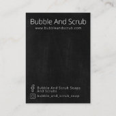 Visite Exemple de carte d'affichage du savon (Dos)