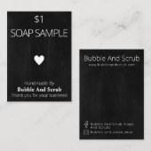 Visite Exemple de carte d'affichage du savon (Devant / Derrière)